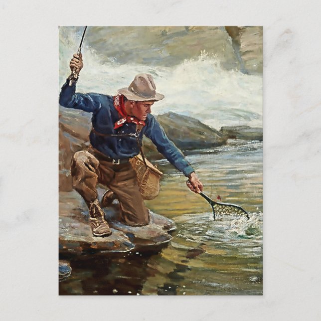 "Critical Moment" von Philip R Goodwin Postkarte (Vorderseite)