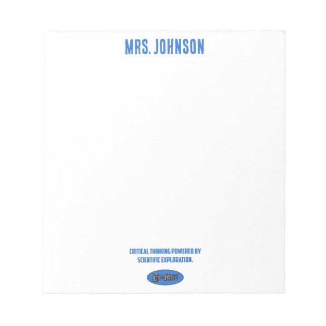 Critical Thinking Powered By Science Exploration Notizblock (Vorderseite)