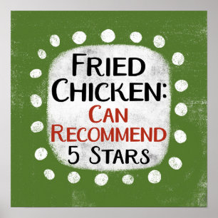 Critique de poulet frit 5 étoiles Poster Mur Art