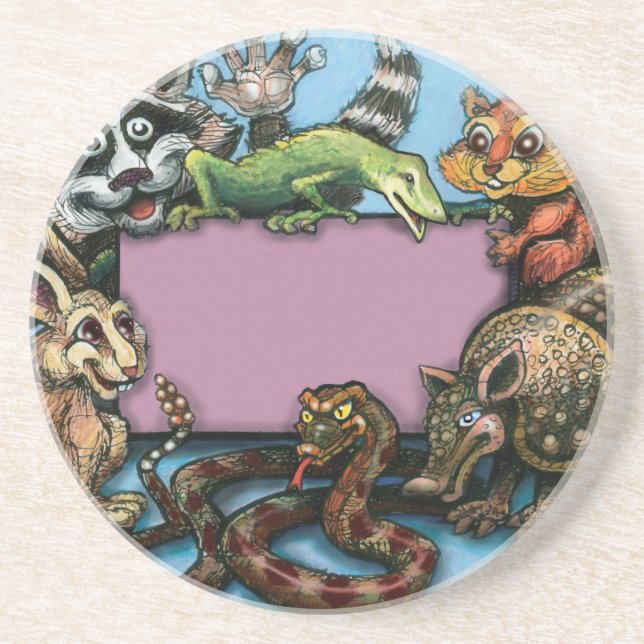 Critter Sandstein Untersetzer (Vorne)
