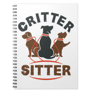 Critter Sitter für Niedliche Haustiere Sitter Notizblock