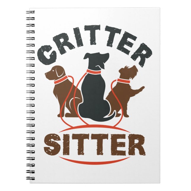 Critter Sitter für Niedliche Haustiere Sitter Notizblock (Vorderseite)