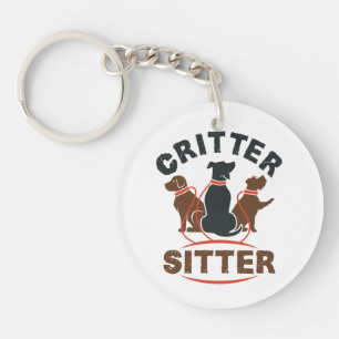 Critter Sitter für Niedliche Haustiere Sitter Schlüsselanhänger