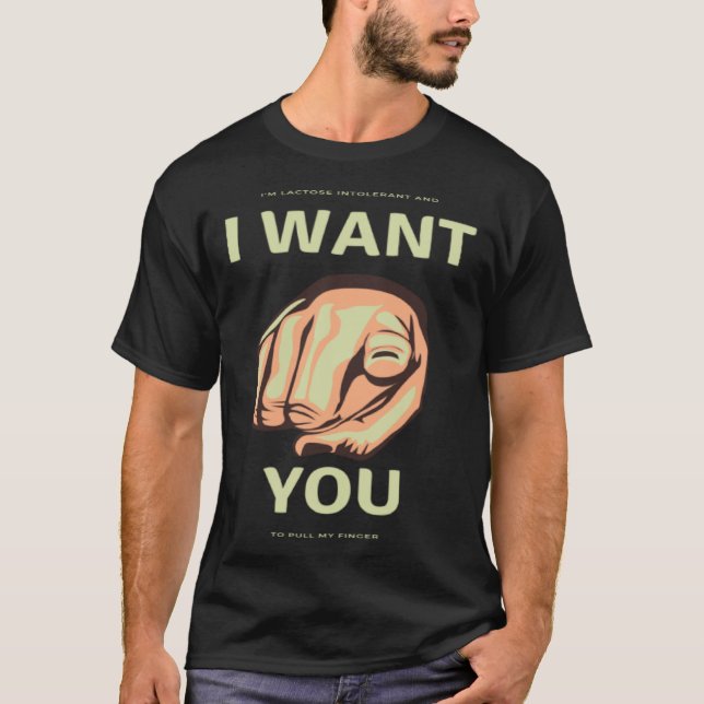 CritterDesigns Lactose Intolerant Pull My Finger T-Shirt (Vorderseite)