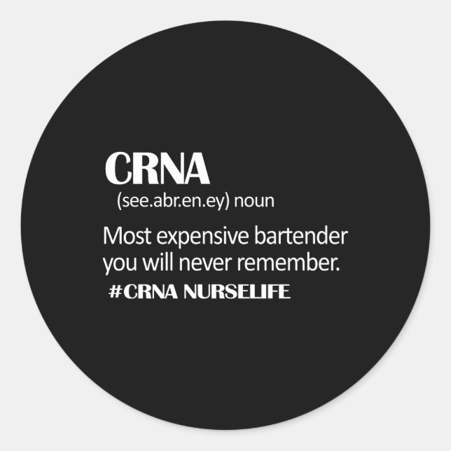 Crna Definition Crna Week Runder Aufkleber (Vorderseite)