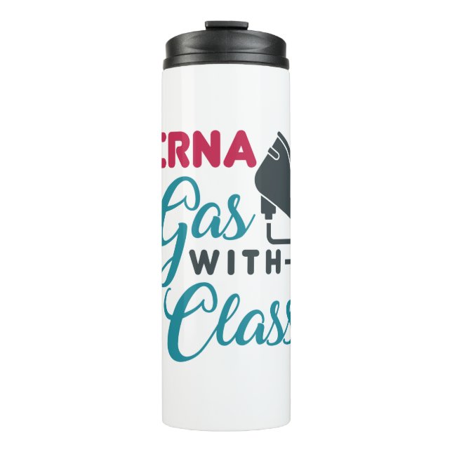 CRNA Gas mit Klasse Funny Aufwertung Thermosbecher (Vorderseite)