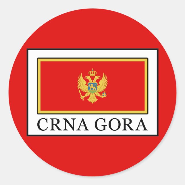 Crna Gora Runder Aufkleber (Vorderseite)