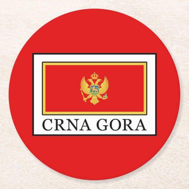 Crna Gora Runder Pappuntersetzer (Vorderseite)