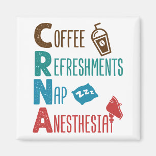 CRNA Kaffeespezialitäten Nickerchen Anästhesie Magnet