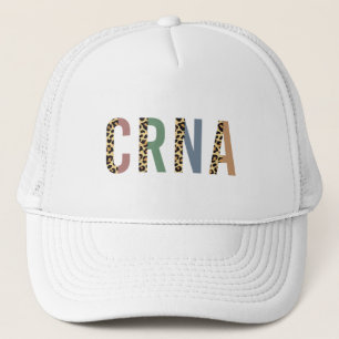 CRNA Nurse Anästhesist Cheetah Leopard Druck Truckerkappe
