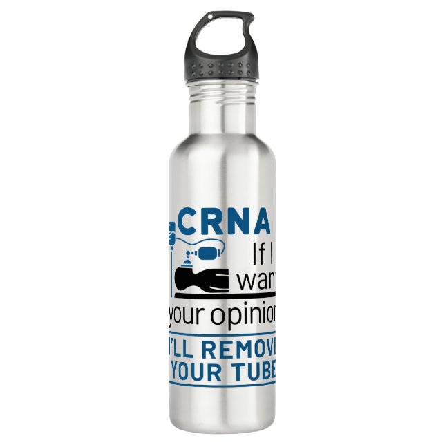 CRNA Wenn ich Ihre Meinung Gewollt, werde ich Ihre Edelstahlflasche (Vorderseite)