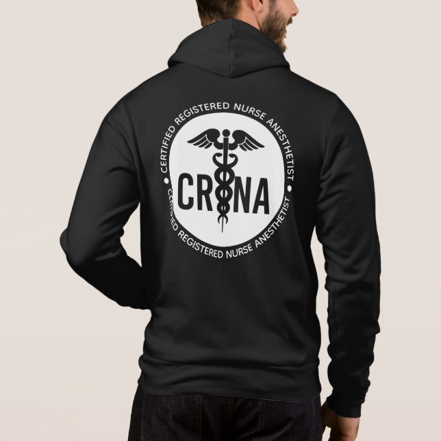 CRNA zertifizierter Krankenschwester Hoodie (Rückseite)