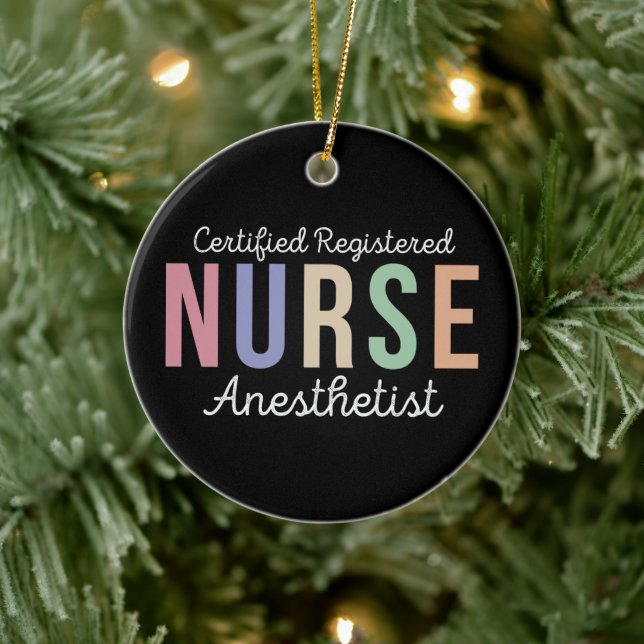 CRNA zertifizierter Krankenschwester Keramik Ornament (Baum)