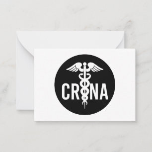 CRNA zertifizierter Krankenschwester Mitteilungskarte