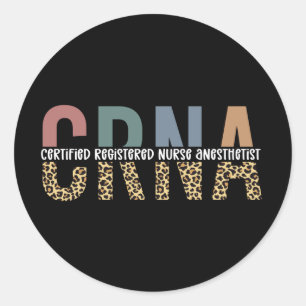 CRNA zertifizierter Krankenschwester Runder Aufkleber