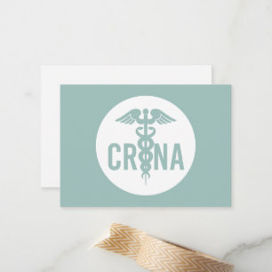 CRNA zertifizierter Nurseanästhesist Custom Mitteilungskarte