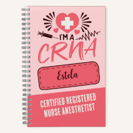 CRNA zertifizierter Nurseanästhesist Custom Notizbuch