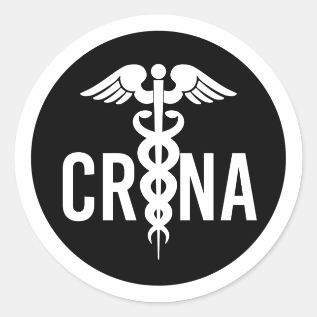 CRNA-zertifiziertes Geschenk für Krankenschwestern Runder Aufkleber (Vorderseite)