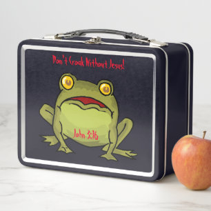 Croak nicht ohne Jesus! Metall Brotdose