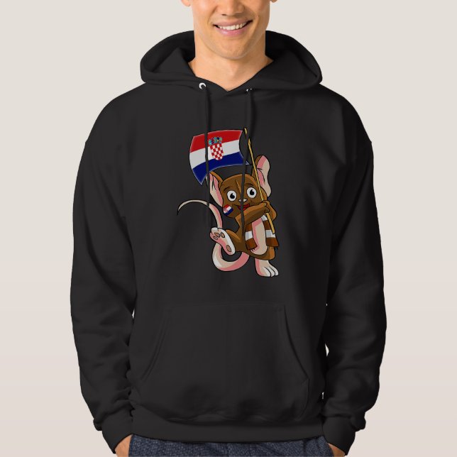 Croatia Fan Mouse Hoodie (Vorderseite)