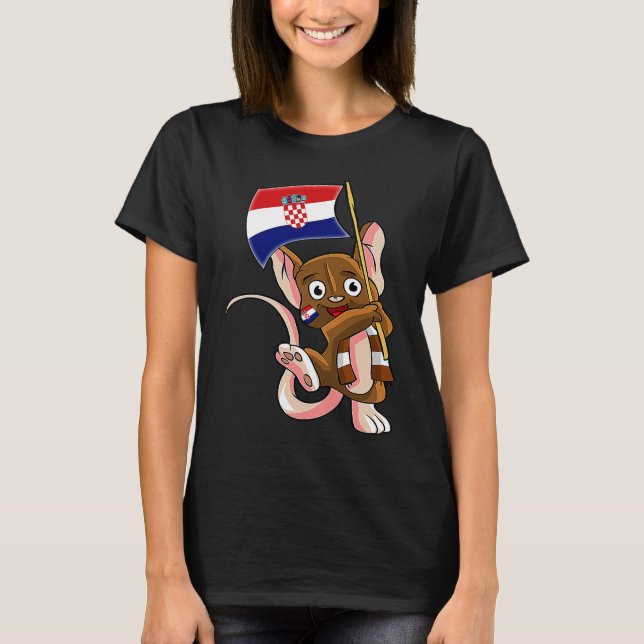 Croatia Fan Mouse T-Shirt (Vorderseite)