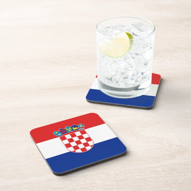 Croatia Flag Coaster Untersetzer (Rechte Seite)