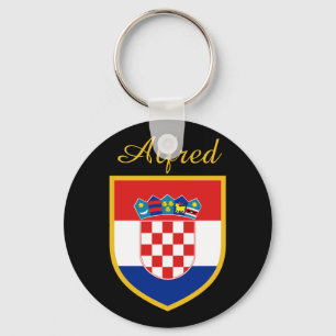 Croatia Flag Personalized Schlüsselanhänger