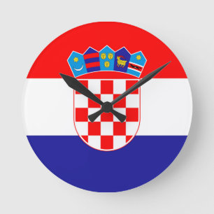 Croatia Flag Runde Wanduhr