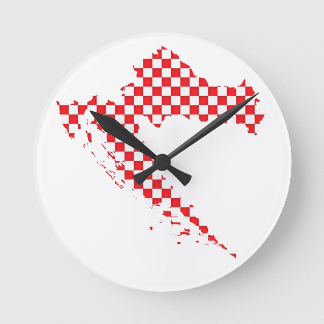 Croatia hrvatska kroatien hrv hr adria turism sea runde wanduhr (Vorderseite)