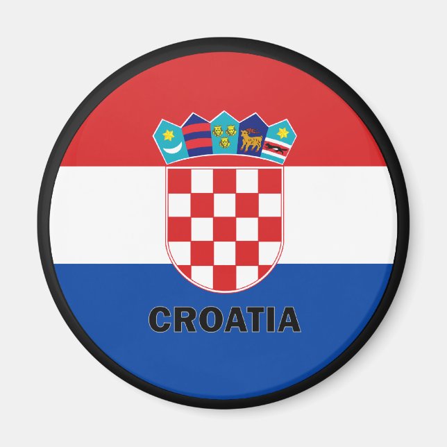 Croatia Roundel Qualitätsflagge Magnet (Vorne)