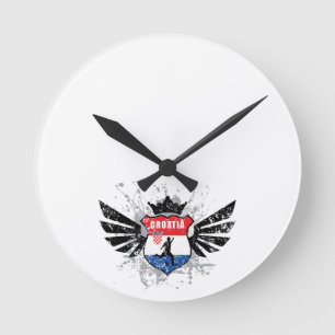 Croatia soccer runde wanduhr