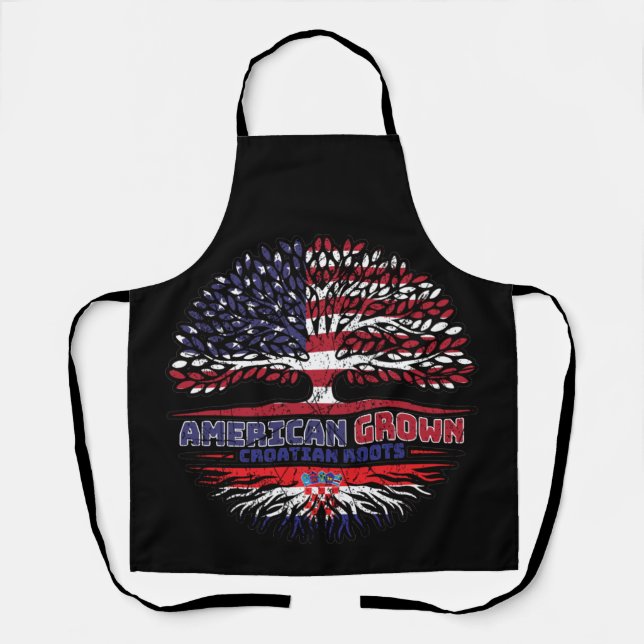 Croatian Croatia US American USA United States Schürze (Vorderseite)