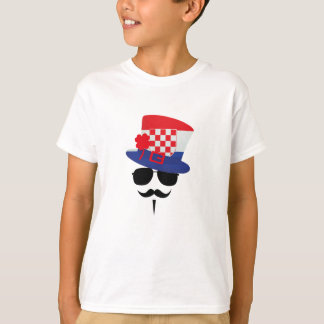 Croatian Fan with Mustache T-Shirt