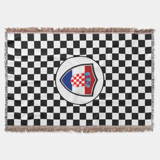 Croatian flag throw blanket decke (Vorderseite)