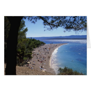 Croatie, île de Brac, Bol, plage de Golden Cape