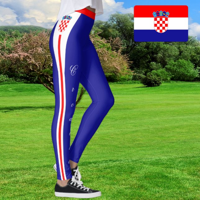 Croatie leggings de mode, Drapeau croate /sports (Créateur téléchargé)