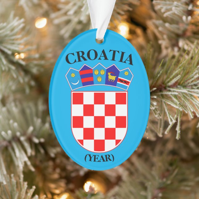 Croatie Vacances Noël Acrylique Ornement (Arbre)