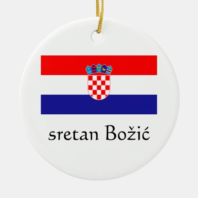 Croation Merry Christmas Ornament (Vorne)