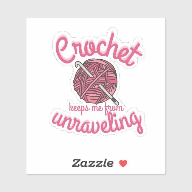 Crochet Behalte mich vom Entpacken des Aufklebers Aufkleber (Blatt)