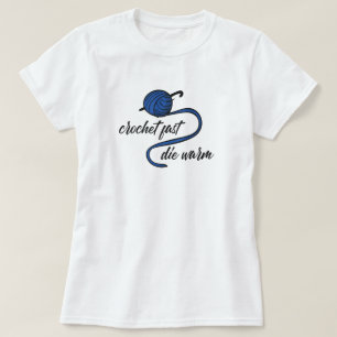 Crochet Bleu Fleur de Cornouailles Rapide, T-Shirt