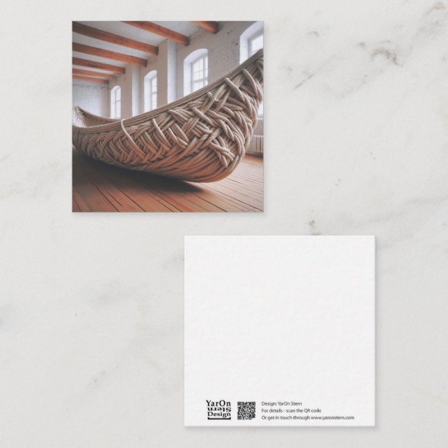 Crochet Canoe Grußkarte Mitteilungskarte (Vorne/Hinten)