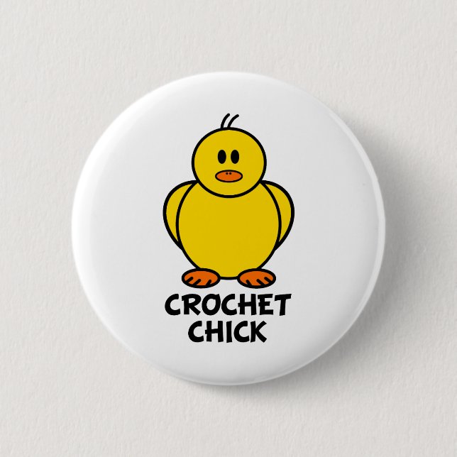 Crochet Chick Button (Vorderseite)