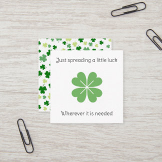 Crochet Clover Trinket Spreading Luck Karma Cards Quadratische Visitenkarte