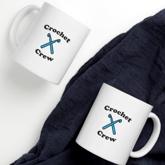 Crochet Crew Funny Blue Hooks Kaffeetasse (Von Creator hochgeladen)