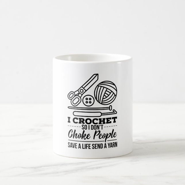 Crochet Crocheter Yarn Kaffeetasse (Mittel)