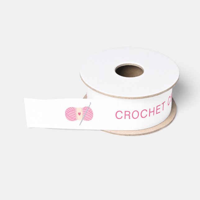 Crochet Crocheting - benutzerdefinierter Firmennam Ripsband (Spule)