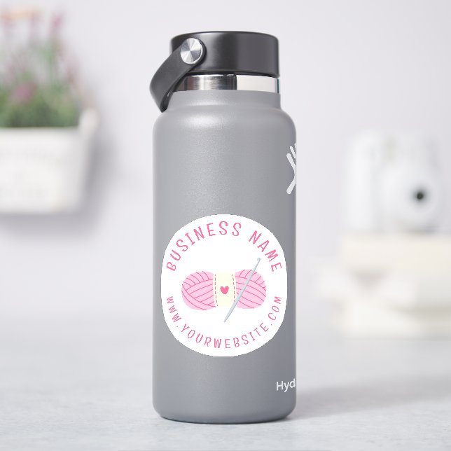 Crochet Crocheting Website benutzerdefinierter Fir Aufkleber (HydroFlask)