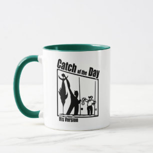 Crochet de pêche drôle d'humour de pêche de tasse
