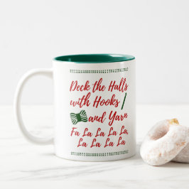 Crochet ・ Decke die Hallen, Haken und Garnelen Zweifarbige Tasse