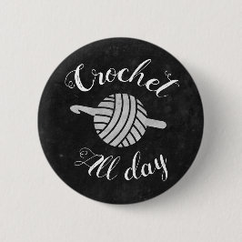 Crochet den ganzen Tag ・ Garnballen & Hakenkunst Button